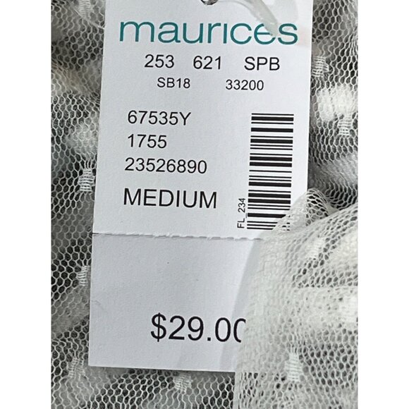 Sleeveless Striped Top With Lace Details By Maurices Medium Size White & Gray Co - Picture 6 of 9